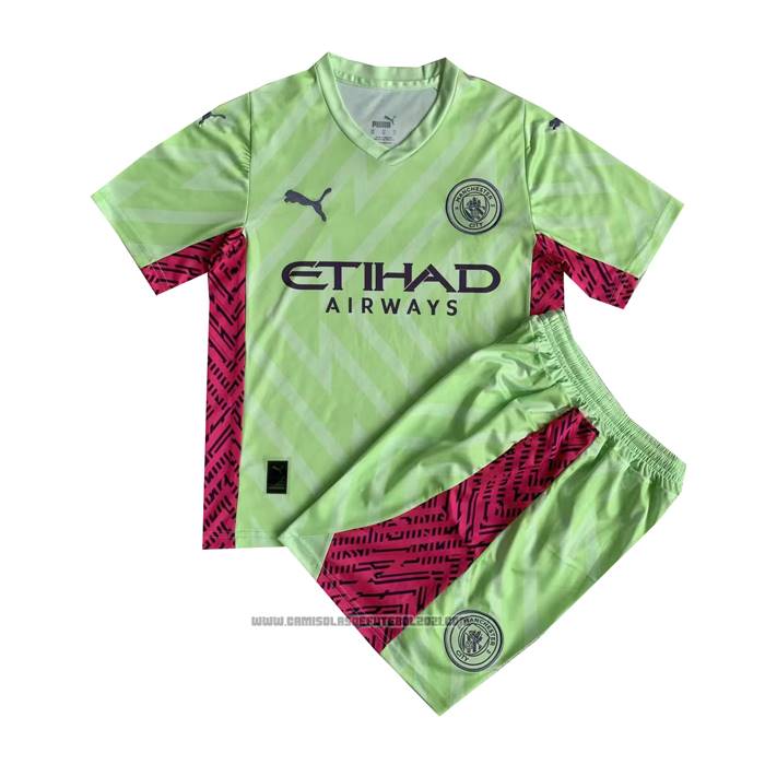 Camisola Manchester City Goleiro Crianca 2023-2024 Verde